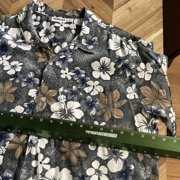 Hurley 999 Shirt Hawaiian Tropical Short Sleeve Button Up Vintage USA Made L - Picture 6 of 8
